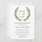 Lush Eucalyptus Foliage Wreath 30th Birthday Kaart (Voorkant)