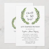 Lush Eucalyptus Foliage Wreath 30th Birthday Kaart (Voorkant / Achterkant)