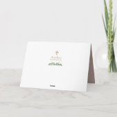 Lush Eucalyptus Wreath Gold Photo Boy Baptisme Bedankkaart (Achterkant)