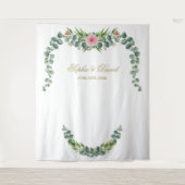 Lush Exotic Eucalyptus Bloom Wedding Wandkleed (Voorkant)