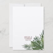 Lush Exotic Tropical Palm Leaves Bronze Lijst Kaart (Achterkant)