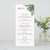 Lush Exotic Tropical Palm Leaves Menu (Staand voorkant)