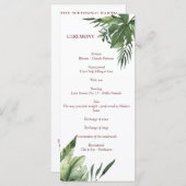 Lush Exotic Tropical Palm Leaves Programmakaart (Voorkant / Achterkant)