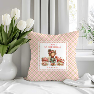 Lush Fairy Blush Roze Bloemengeborteniskussen Kussen