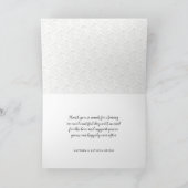 Lush Fern Tropical Botanical Weddenschap Bedankt Kaart (Binnen)