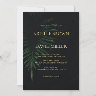 Lush Fern Wedding Invitation Kaart