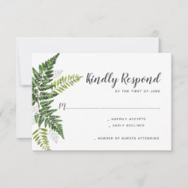 Lush Fern Wedding Suite Reactie RSVP Kaartje