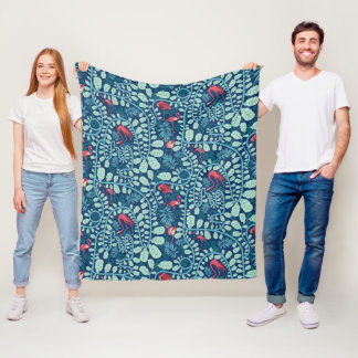 Lush Flamingo Oerwoud Fleece Deken