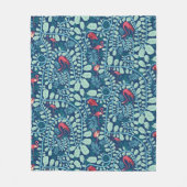 Lush Flamingo Oerwoud Fleece Deken (Voorkant)