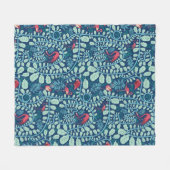 Lush Flamingo Oerwoud Fleece Deken (Voorkant (Horizontaal))