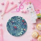 Lush Flamingo Oerwoud Patroon Papieren Bordje (Feest)