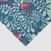 Lush Flamingo Oerwoud Patroon Tissuepapier (Detail)