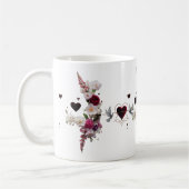 Lush Floral Cluster Velvet Hearts Classic Mug Gift Koffiemok (Links)