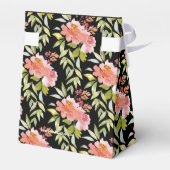 Lush Floral Greenery Vrijgezellenfeest Black Bedankdoosjes (Achterkant)