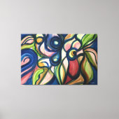 Lush Floral Modern Art Stretched Canvas Afdrukken (Voorkant)