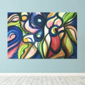 Lush Floral Modern Art Stretched Canvas Afdrukken (Insitu (Houten vloer))
