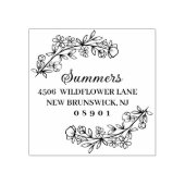 Lush Flower Springs Framing Naam en adres Rubberstempel (Afrduk)