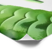 Lush Forest Waterfall in Geometric Art Style v2 Perfect Poster (Hoek)