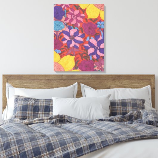 Lush Garden Boho Art Canvas Print (Insitu (Slaapkamer))