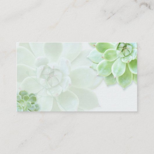 Lush Garden Succulents Wedding Registry Informatiekaartje (Achterkant)