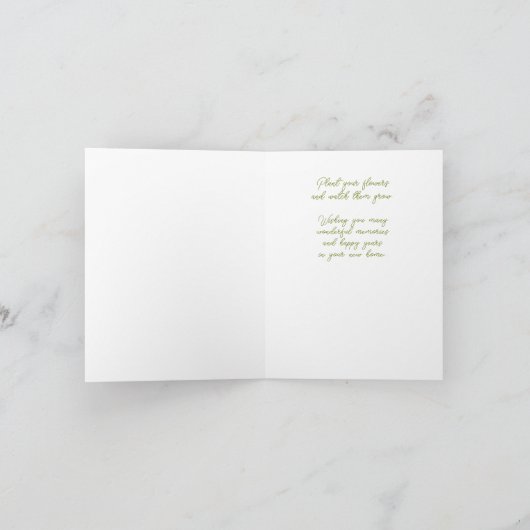 Lush Garden Trellis met Ivy and Foliage New Home Kaart (Binnen)