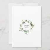 Lush Geometric Greenery Virtual Baby shower Kaart (Achterkant)