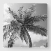 Lush Glam Palm Tree 2 Vierkante Klok (Voorkant)