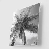 Lush Glam Palm Tree 2 Vierkante Klok (Hoek)