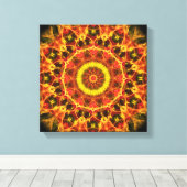 Lush Glow kaleidoscoop Canvas Afdruk (Insitu (Houten vloer))