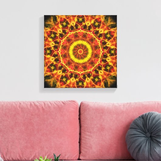 Lush Glow kaleidoscoop Canvas Afdruk (Insitu (Woonkamer))