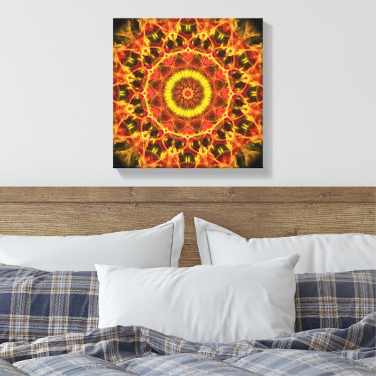 Lush Glow kaleidoscoop Canvas Afdruk (Insitu (Slaapkamer))