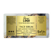 Lush Gold en Black Ink Face Serum Label (Voorkant)