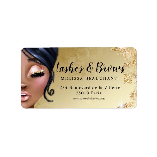 Lush Gold Lash Cleaner Luxe Eyelashes Label (Voorkant)