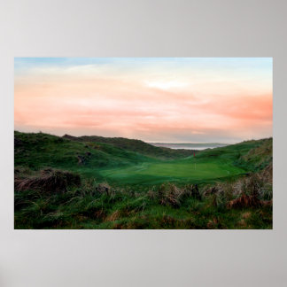 Lush green Ballybunion verbindt golfbaan Poster