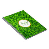 Lush Green Clovers met FAUX Gold Foil en Monogram Notitieboek (Rechterzijde)