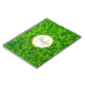 Lush Green Clovers met FAUX Gold Foil en Monogram Notitieboek (Linkerzijde)