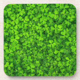 Lush Green Clovers met waterdruppels Onderzetter