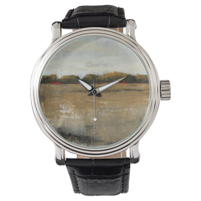 Lush Green Countryside Landscape Horloge (Voorkant)