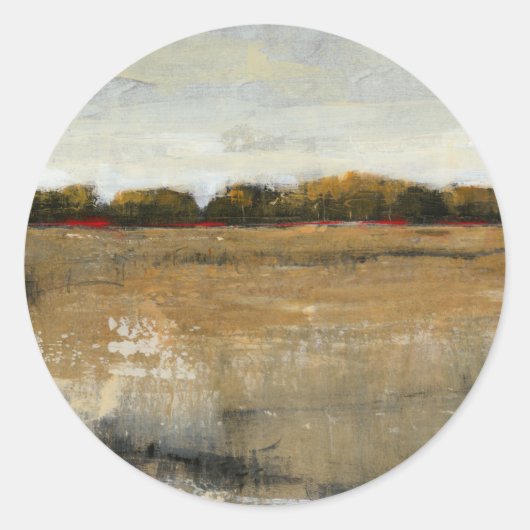 Lush Green Countryside Landscape Ronde Sticker (Voorkant)