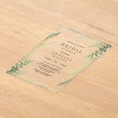 Lush Green Ferns Bridal Shower Acryl Uitnodigingen (Laagn)