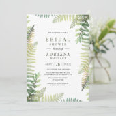 Lush Green Ferns Foto QR Code Vrijgezellenfeest Kaart (Staand voorkant)