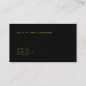 Lush Green Foliage Black Gold Frame Botanical Visitekaartje (Achterkant)