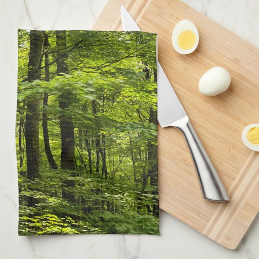 Lush Green Forest Acrylic Print Theedoek (Quarter Fold)