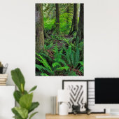 Lush Green Forest Schilderachtig Poster (Thuiskantoor)