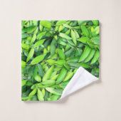 Lush Green Leaves Pattern – Natuur Botanisch Bad Handdoek (Wasdoekje)