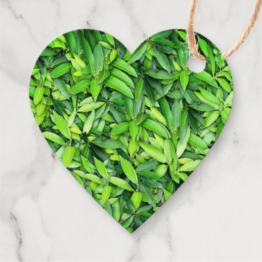 Lush Green Leaves Pattern – Natuur Botanisch Bedankjes Labels (Achterkant)