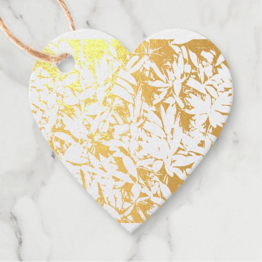 Lush Green Leaves Pattern – Natuur Botanisch Bedankjes Labels (Voorkant)