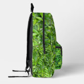 Lush Green Leaves Pattern – Natuur Botanisch Bedrukte Rugzak (Links)