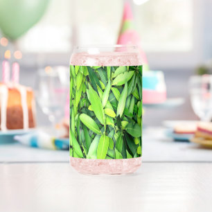 Lush Green Leaves Pattern – Natuur Botanisch Blikvorm Glas