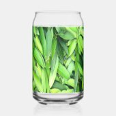 Lush Green Leaves Pattern – Natuur Botanisch Blikvorm Glas (Achterkant)